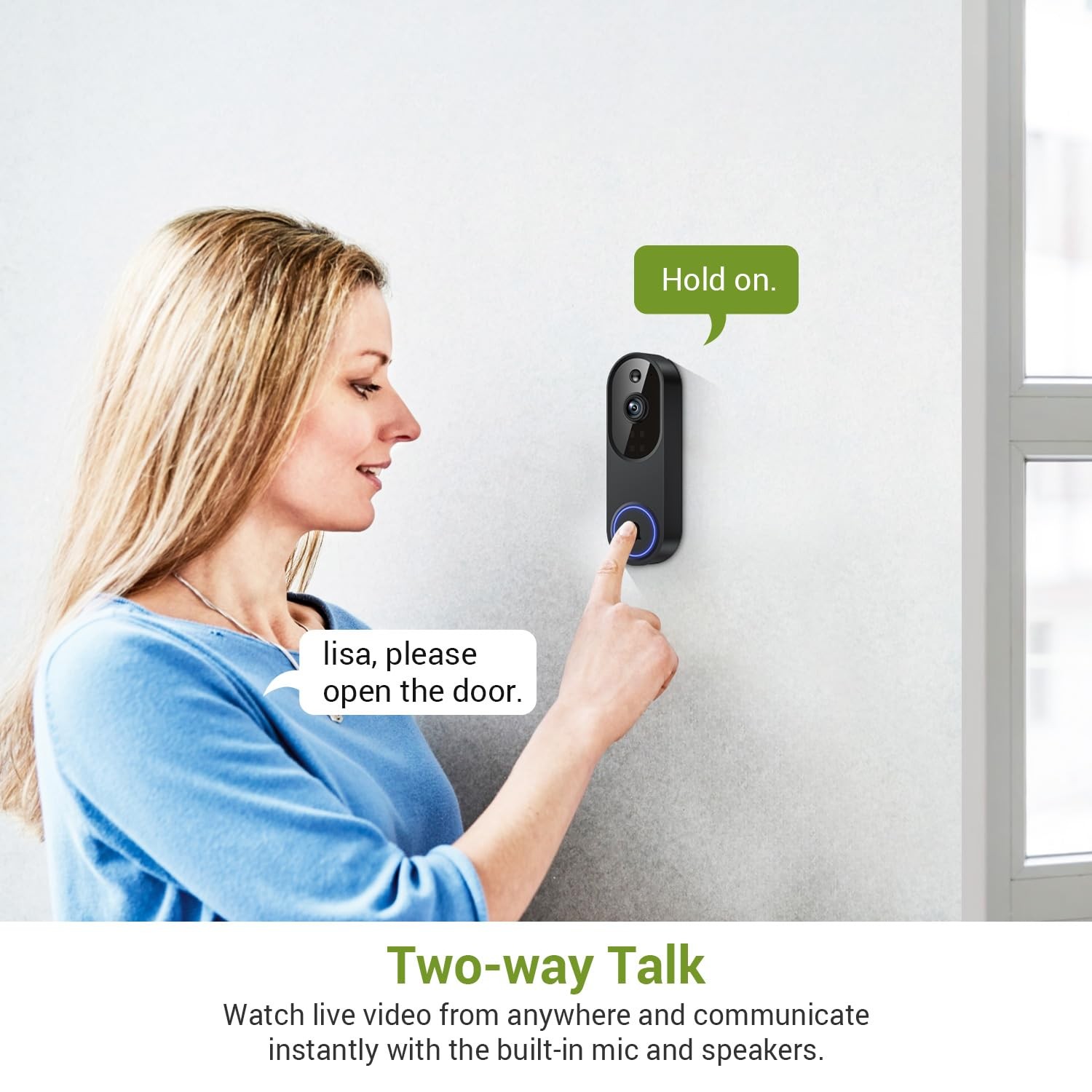 1080P Wireless Video Doorbell Camera, Outdoor Surveillance Cameras, FHD Live …