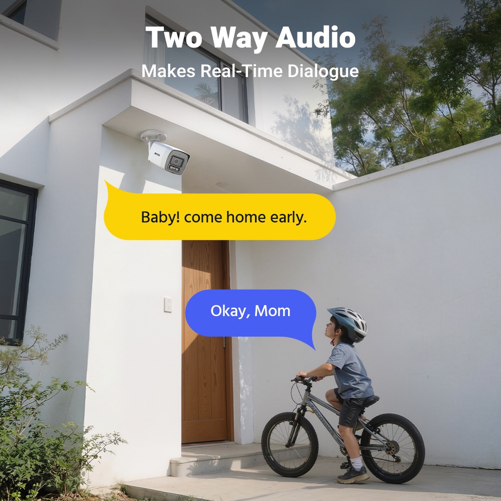 ANNKE 5MP Two Way Audio Security Camera System 8CH DVR AI Detection Color Night