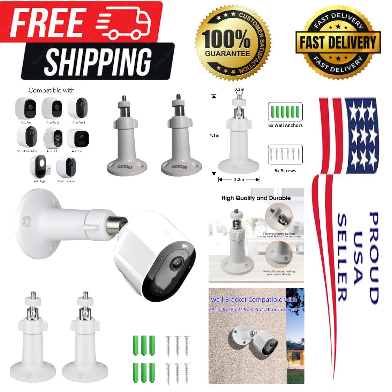 Wall Mount for All Arlo Camera, Arlo Pro, Arlo Pro 2, Arlo Pro 3,Arlo Ultra, …