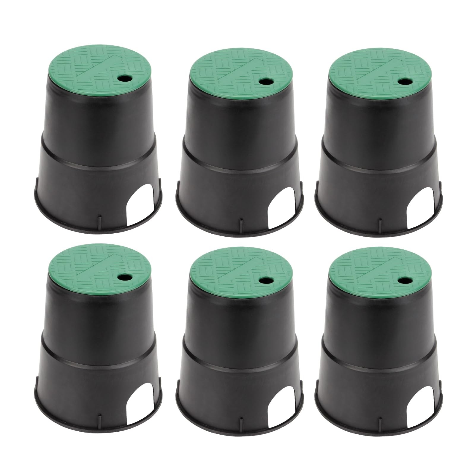 KVMORZE 6 Pcs Electrical Splice Box, 6” Diameter Underground 6In 6Pcs, Black