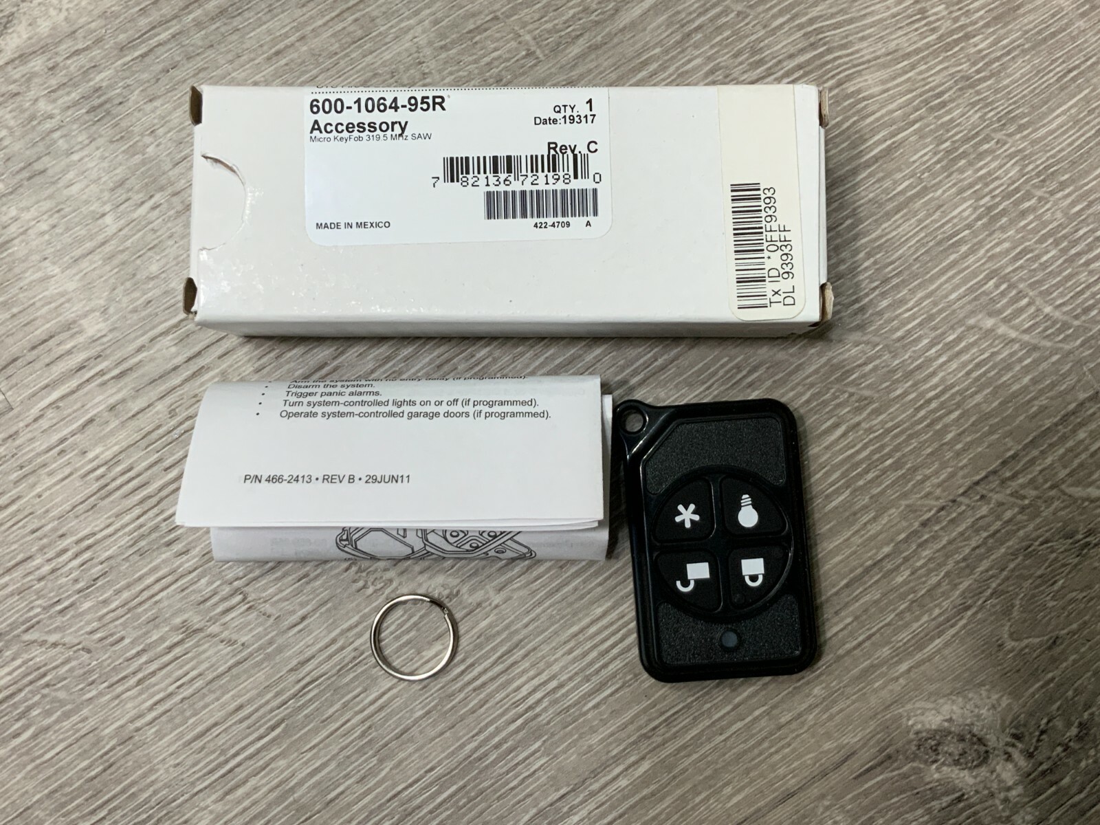 Lot of 210 600-1064-95R Interlogix Micro KeyFob
