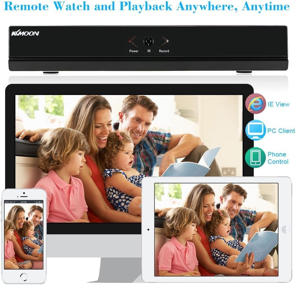High-Definition 16-Channel Surveillance DVR & NVR with Motion Detection Alerts
