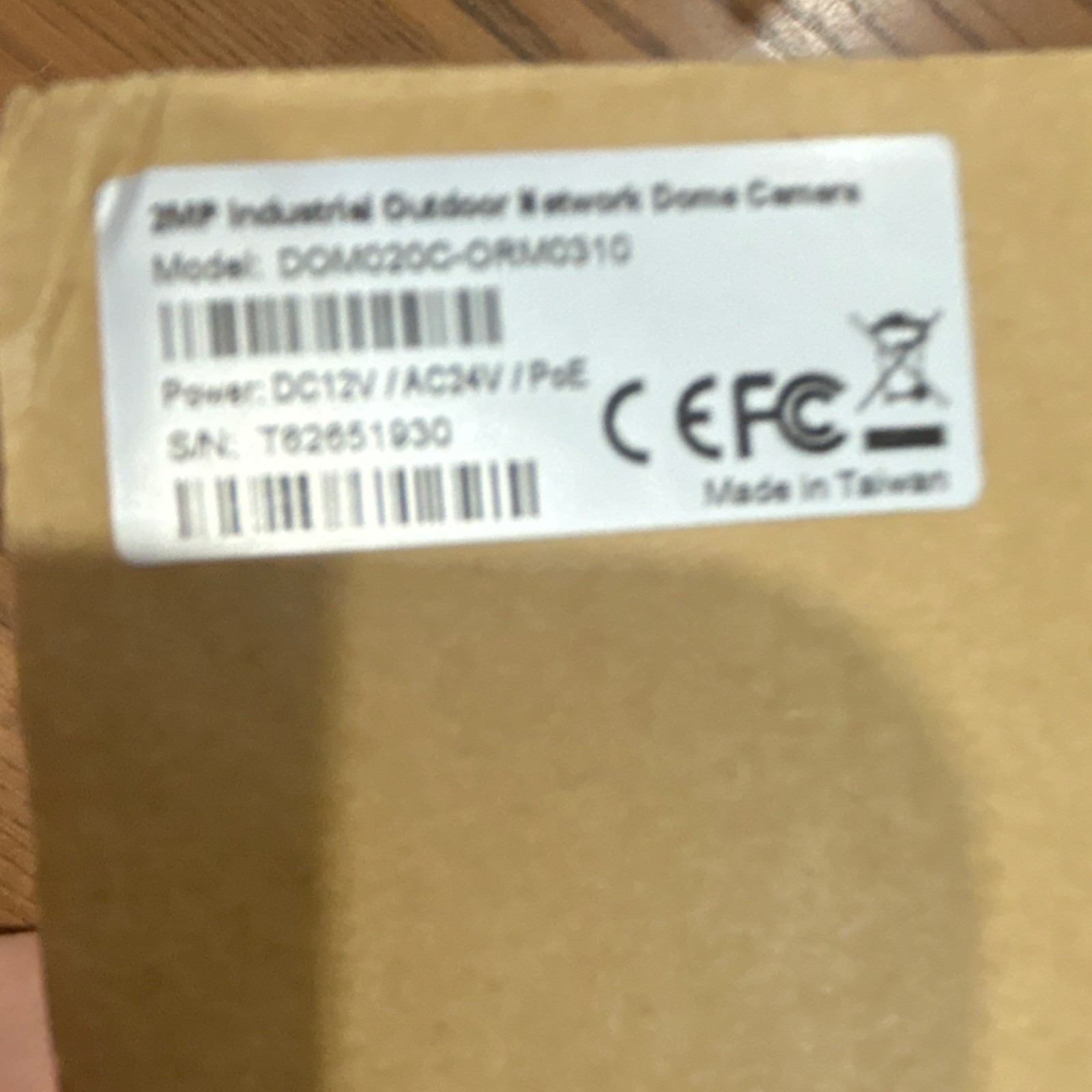 2MP Industrial Outdoor Network Dome Camera DOM020C-ORM0310 PoE DC12V/AC24V