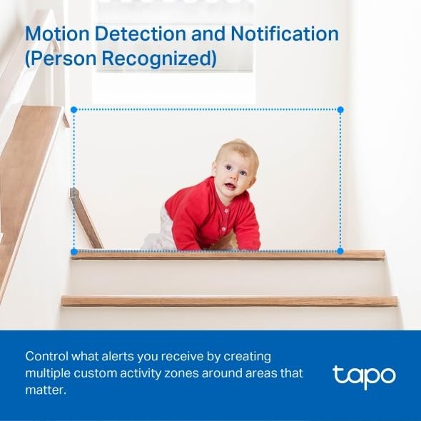 Tapo 2K Pan/Tilt Security Camera for Baby Monitor, Dog 2-Pack, White