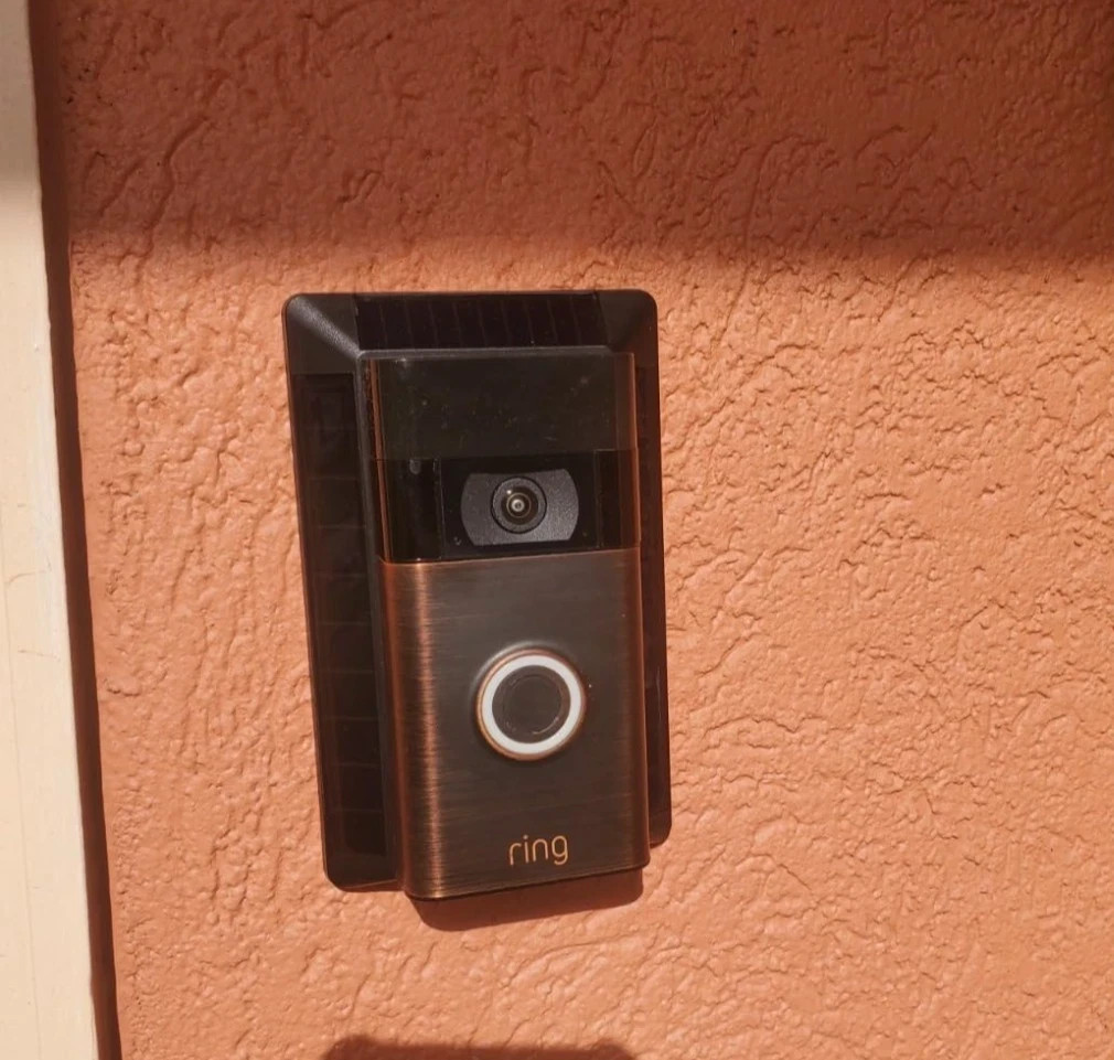 Ring Battery Doorbell Venetian Bronze Smart Wi-Fi Video Doorbell Solar Charger