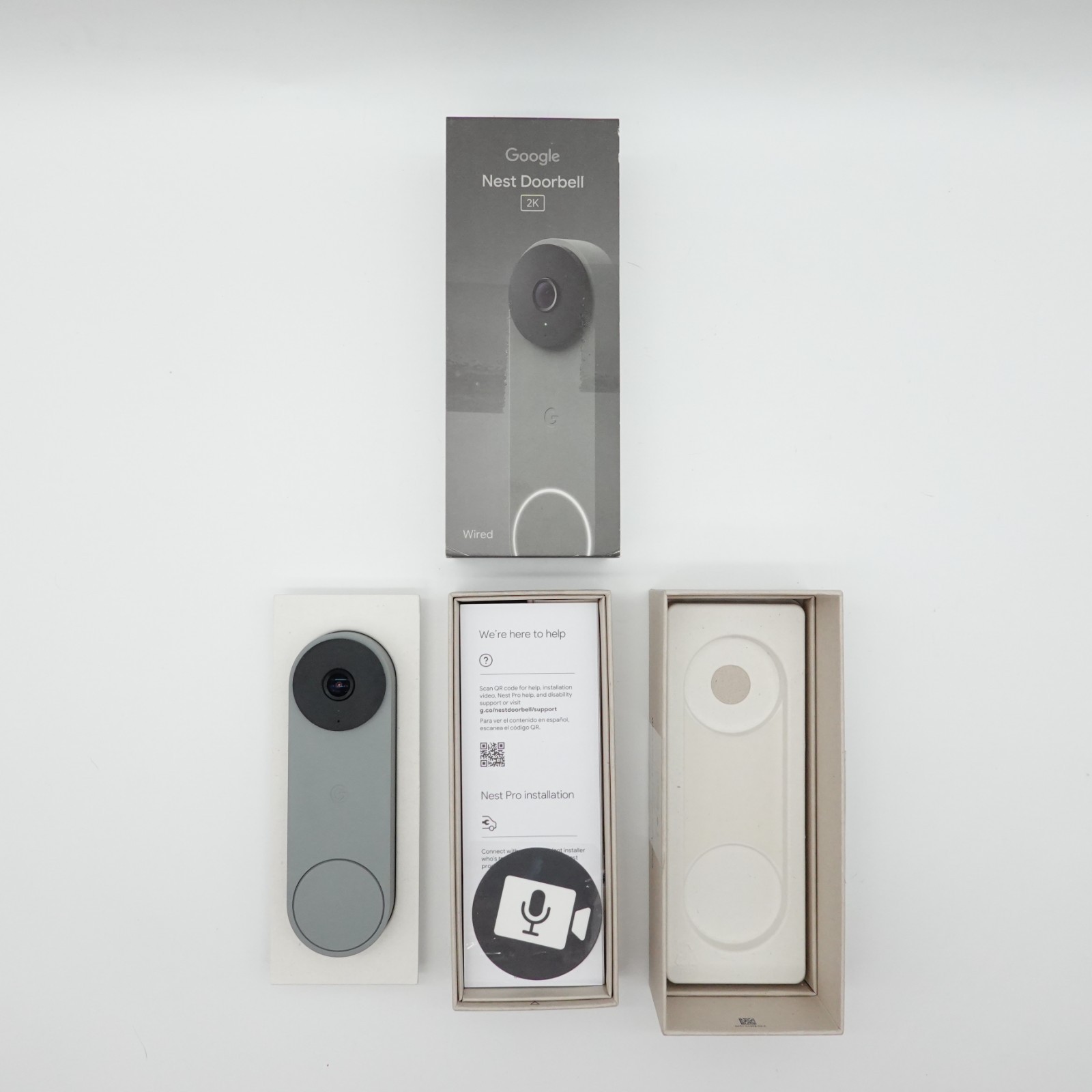 Nest Doorbell (Wired, 3rd Gen) – Smart Wi-Fi Video Doorbell Camera – Hazel