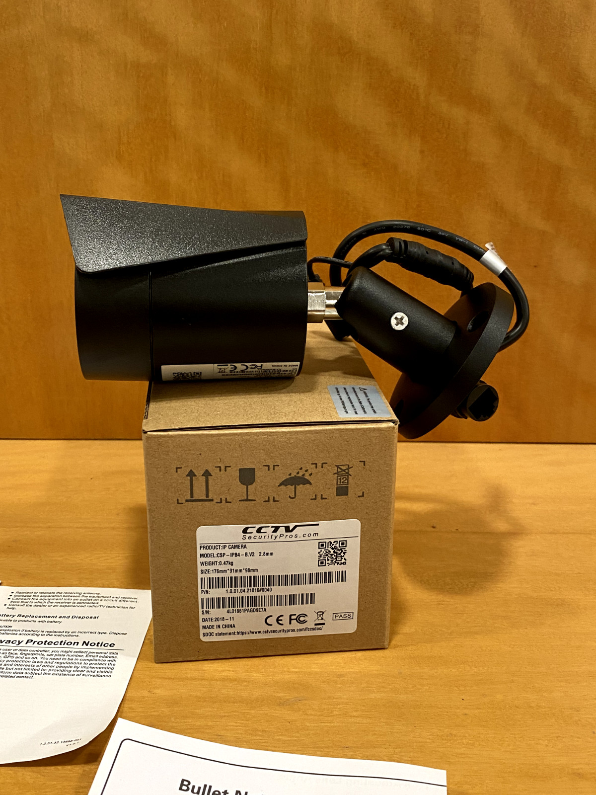 Outdoor Bullet CCTV Surveillance Security Camera Night Vision: IP Camera