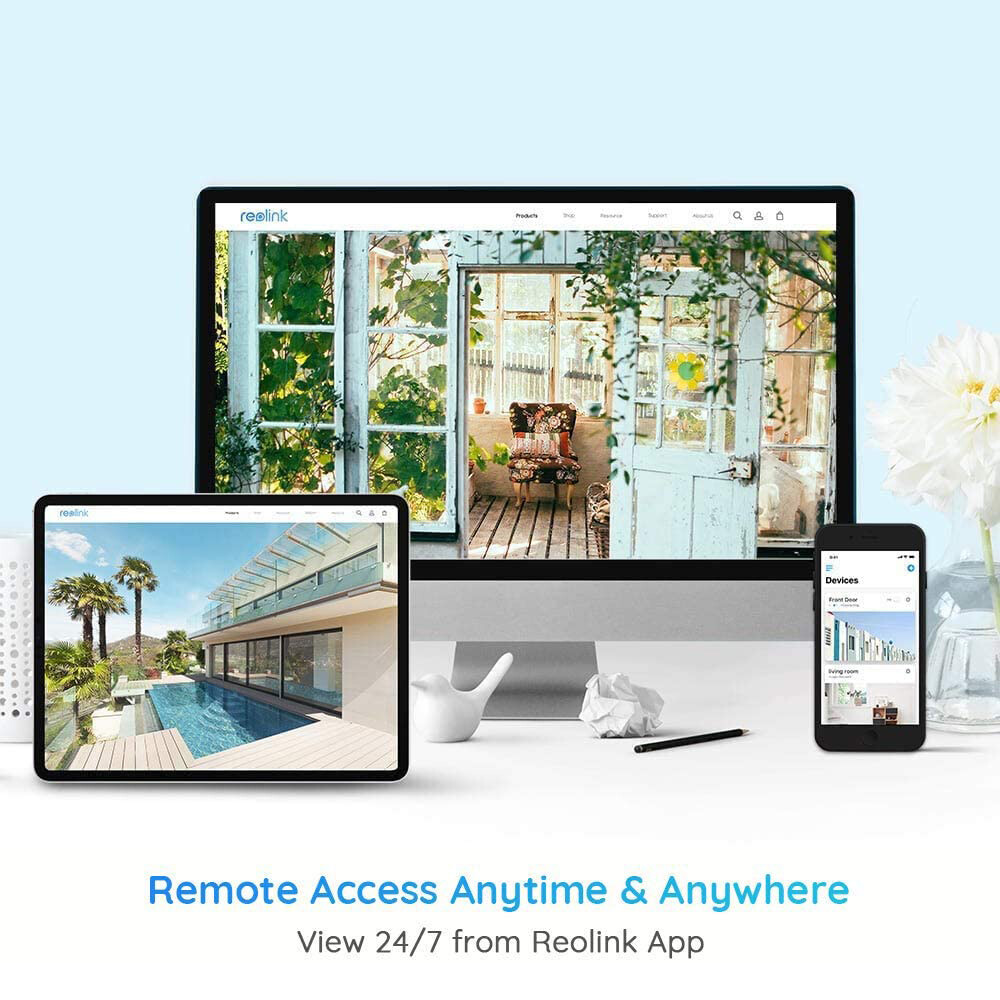 Reolink 5MP POE Security Camera System 8CH NVR RLN8-410 2TB HDD Smart Detection