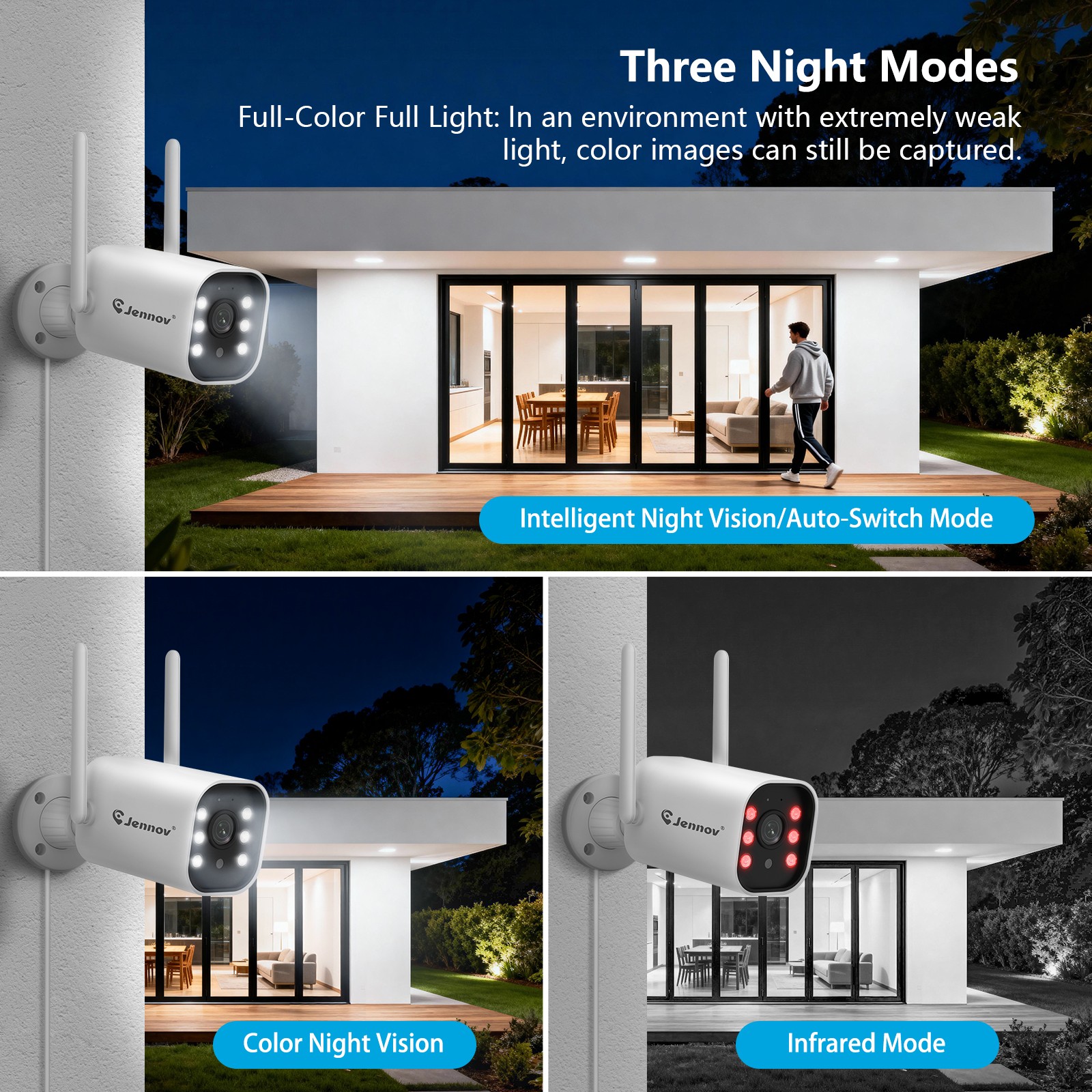 Home Wireless Security Camera System Outdoor 5MP 10CH NVR Monitor CCTV IP Camera