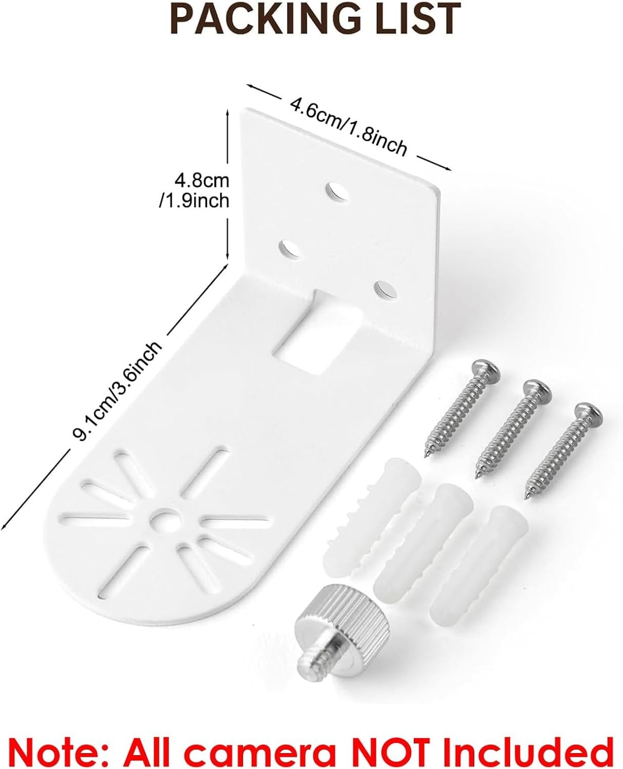 Metal Wall Mount for myQ Smart Garage Security Camera, No Drill Weatherproof …