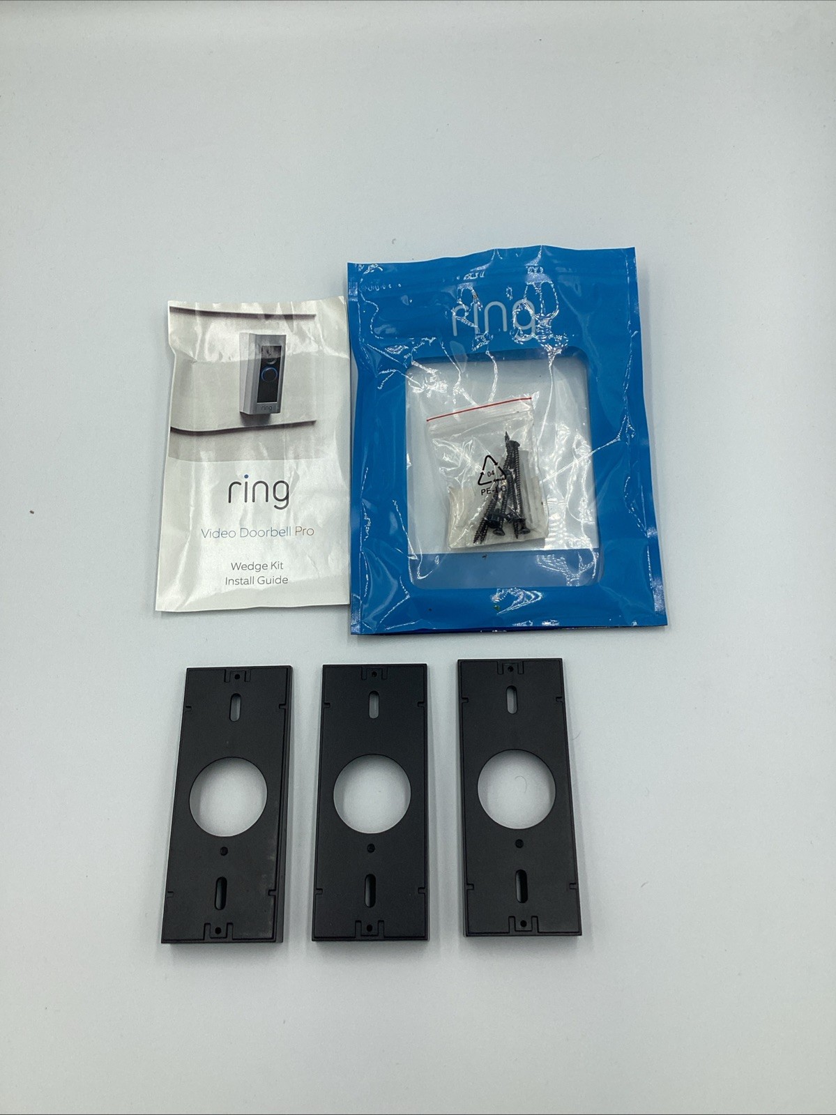 Ring Video Doorbell Pro Wedge Kit (LPv3) Includes Manual, 3 Mounts, & Hardware