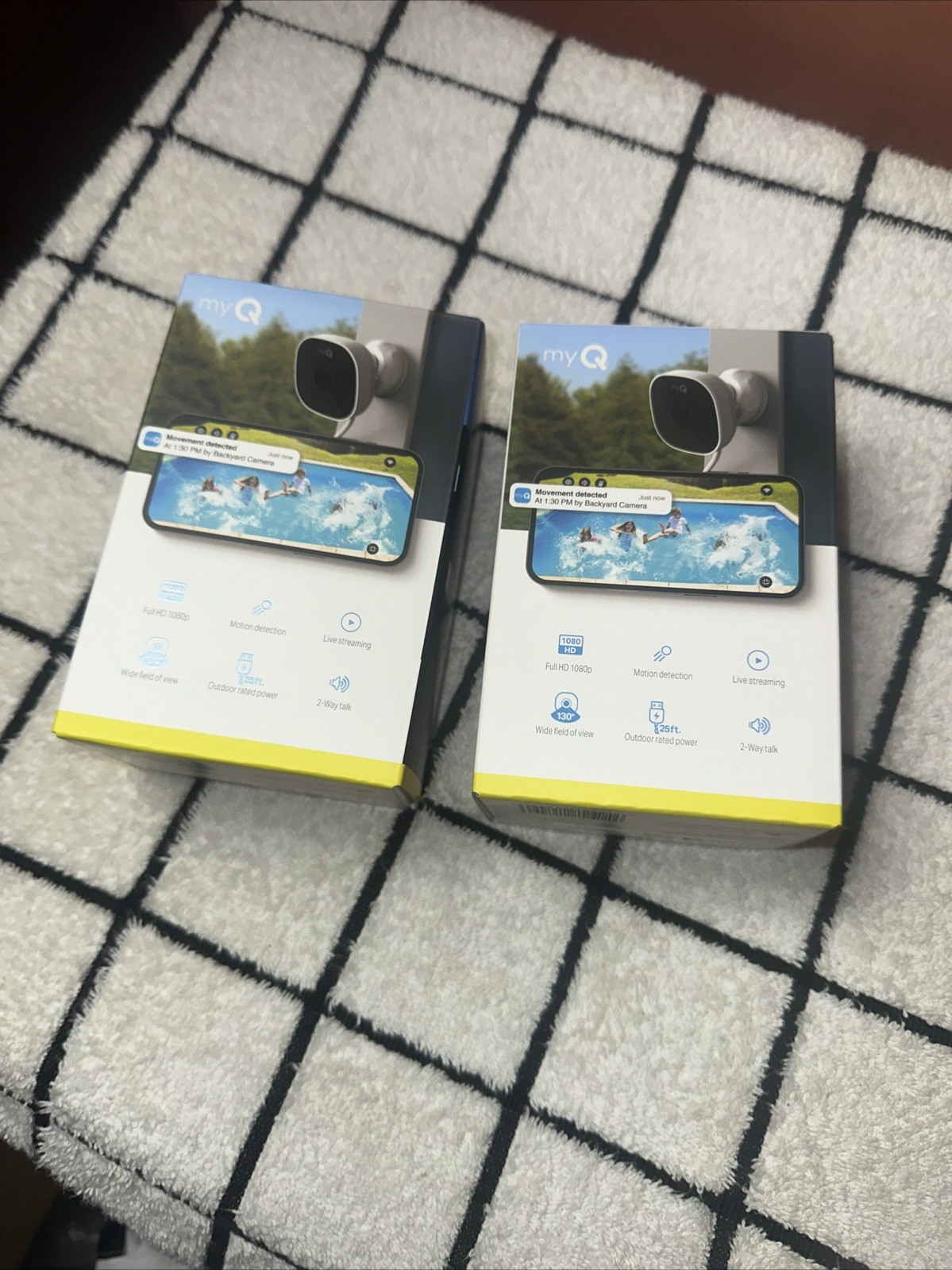 Chamberlain – myQ Smart Outdoor Home Security Camera – White – TWO PACK