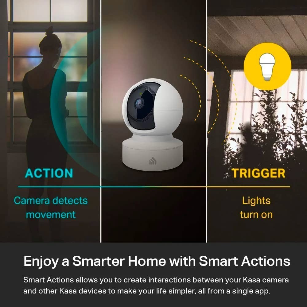 Kasa EC70 1080p Indoor Pan/Tilt Security Camera – Night Vision, 2-Way Audio