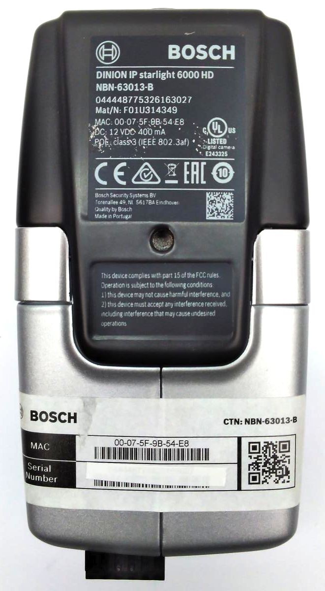 Bosch DINION Hybrid Box Camera IP Starlight 6000 HD 720p Day Night NBN-63013-B