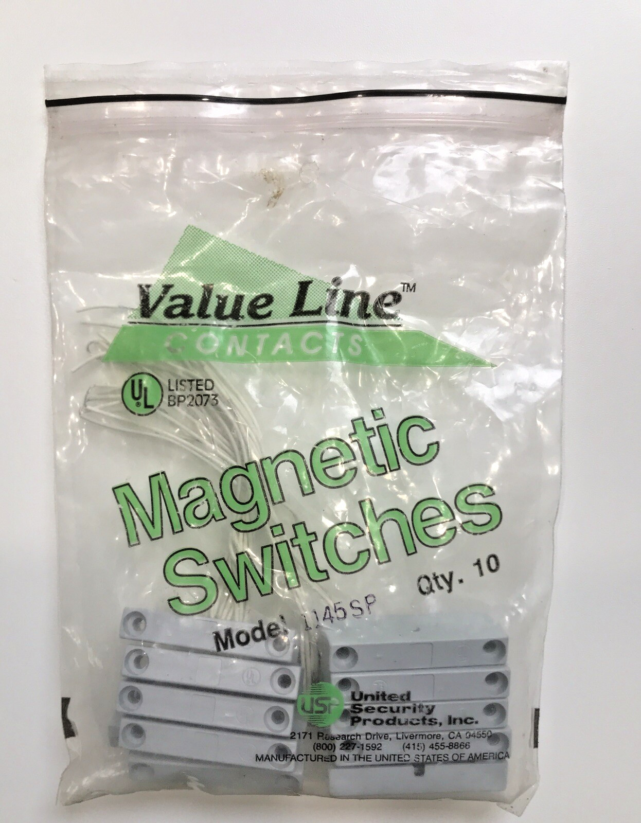 10 Alarm System Magnetic Contact Window Door Honeywell Ademco Value Line 1145SP