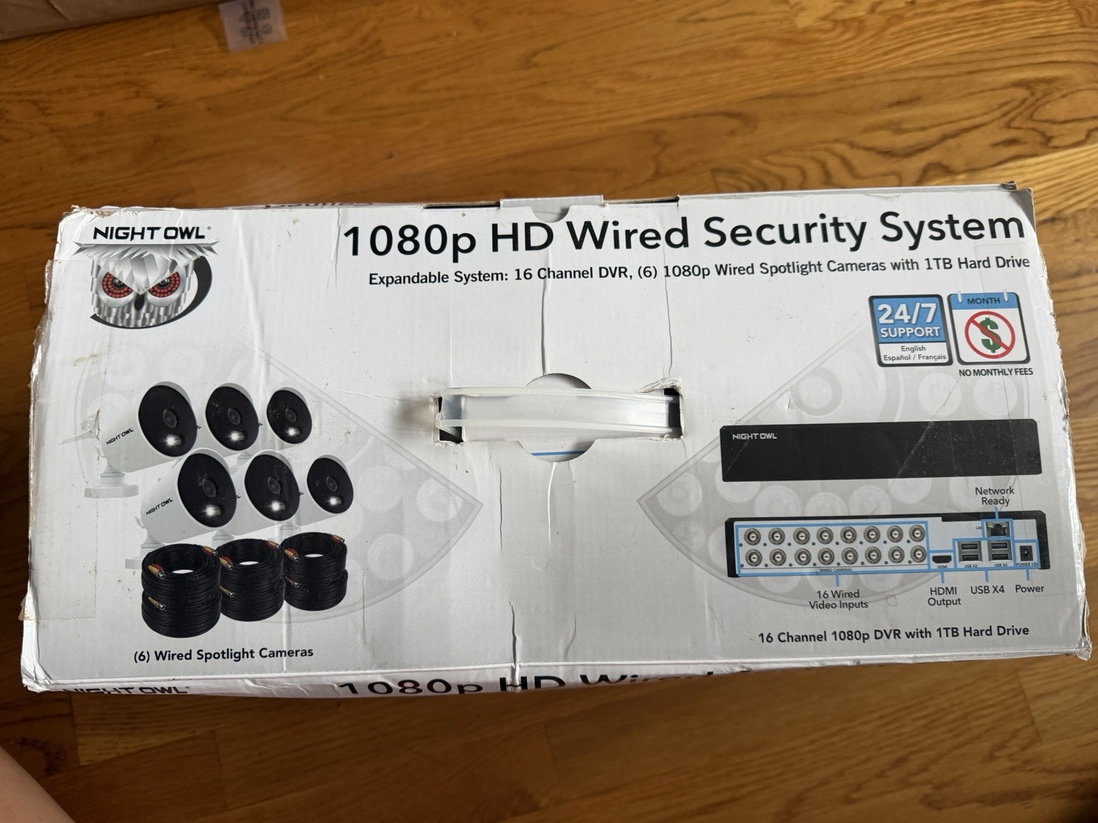 Night Owl 12 Channel DVR Security System with 6 Wired 1080p HD Spotlight Cameras