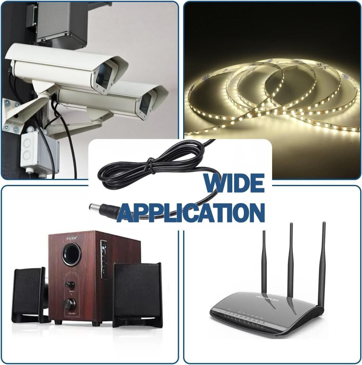 DC 12V Male to Female Extension Cord CCTV Camera & LED strips Power Cable