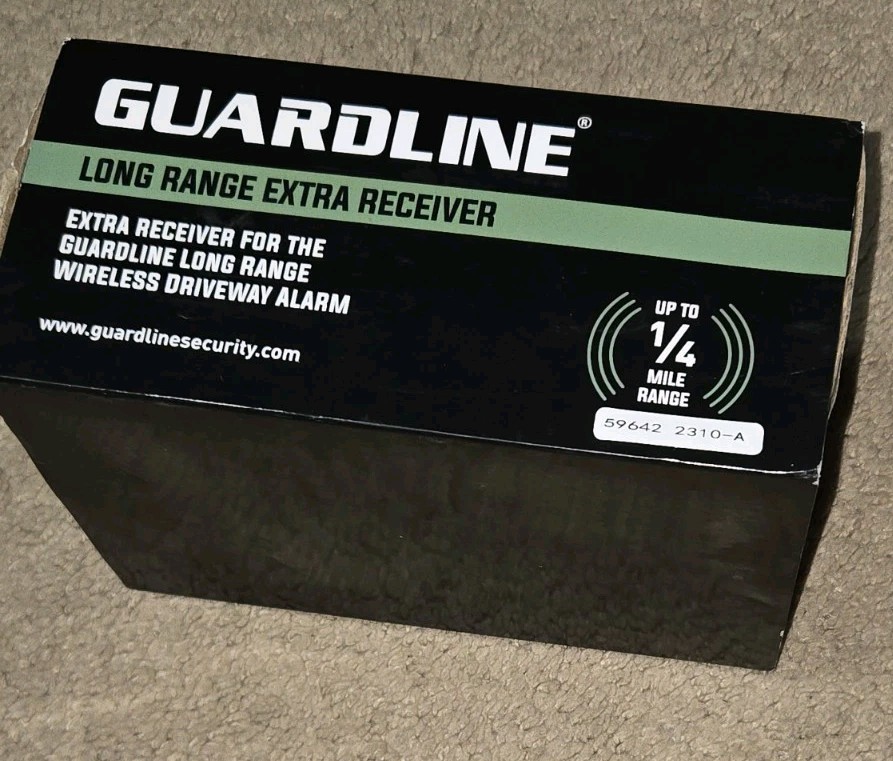 NEW Guardline 1/4 Mile Range LONG RANGE EXTRA RECEIVER Driveway Wireless Alarm