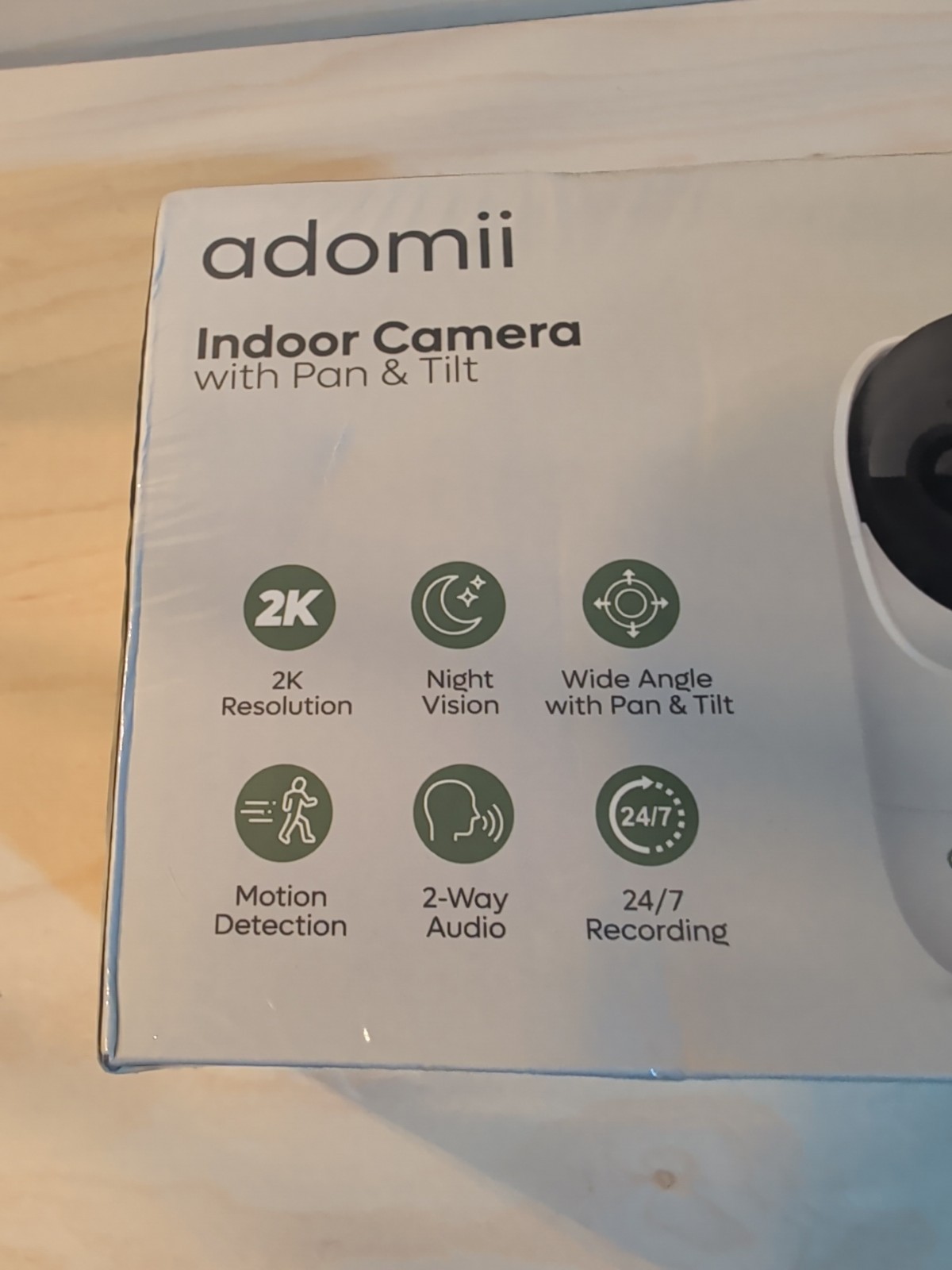 2K Indoor Home Security Cameras with Pan/Tilt, Night Vision, 2 Way Audio, Wifi