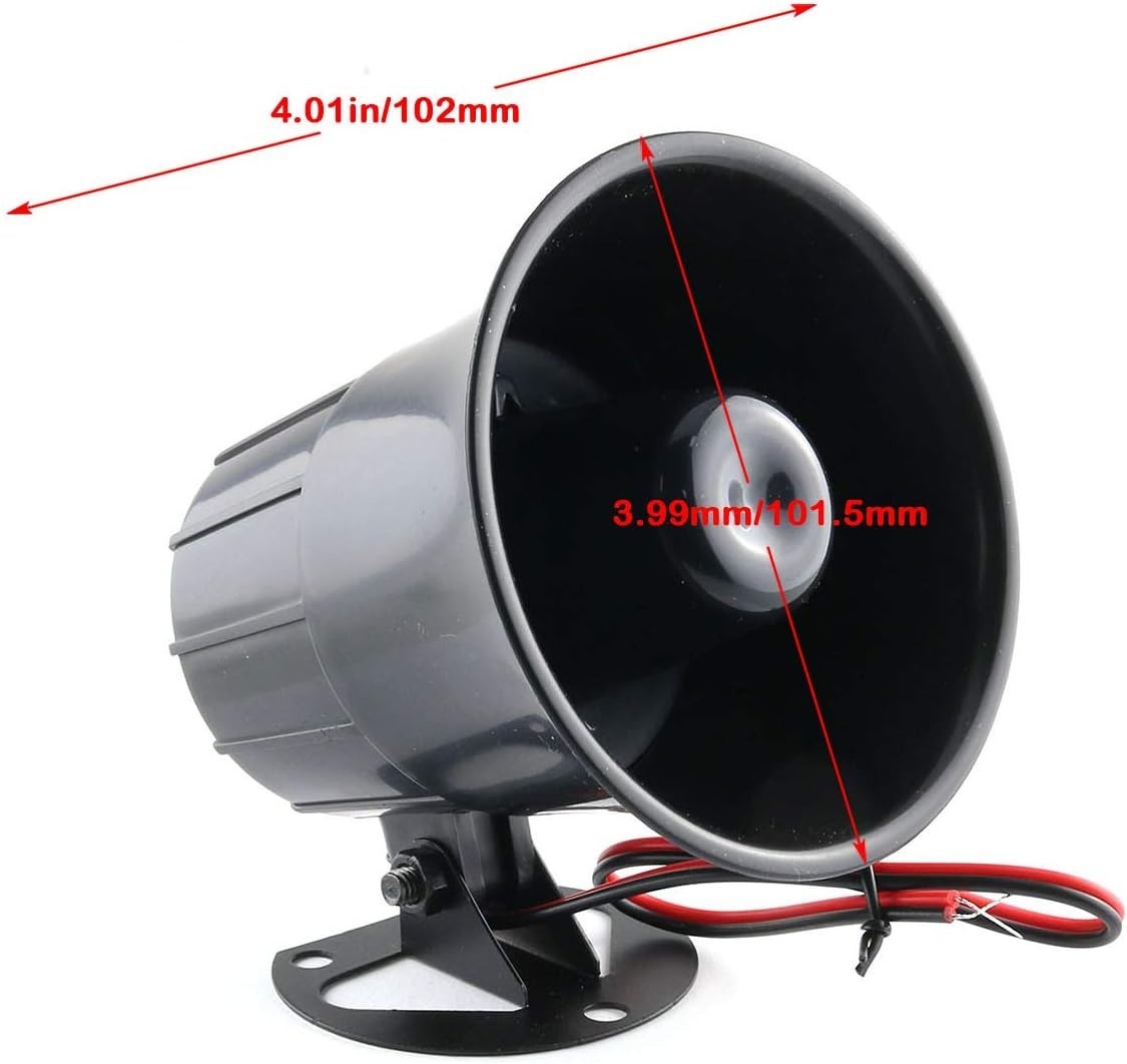 Powerful DC 12V 15W Siren Horn Alarm with Infrared Technology – Durable & Loud