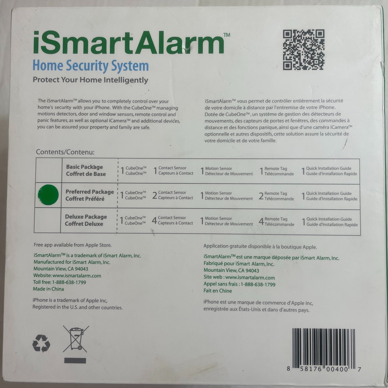 ISmart Alarm Smart Home Security System , New