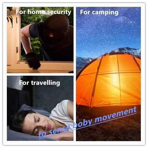 Portable Mini Motion Detector Alarm + 120DB Ear-Piercing Siren + SOS LED Ligh…