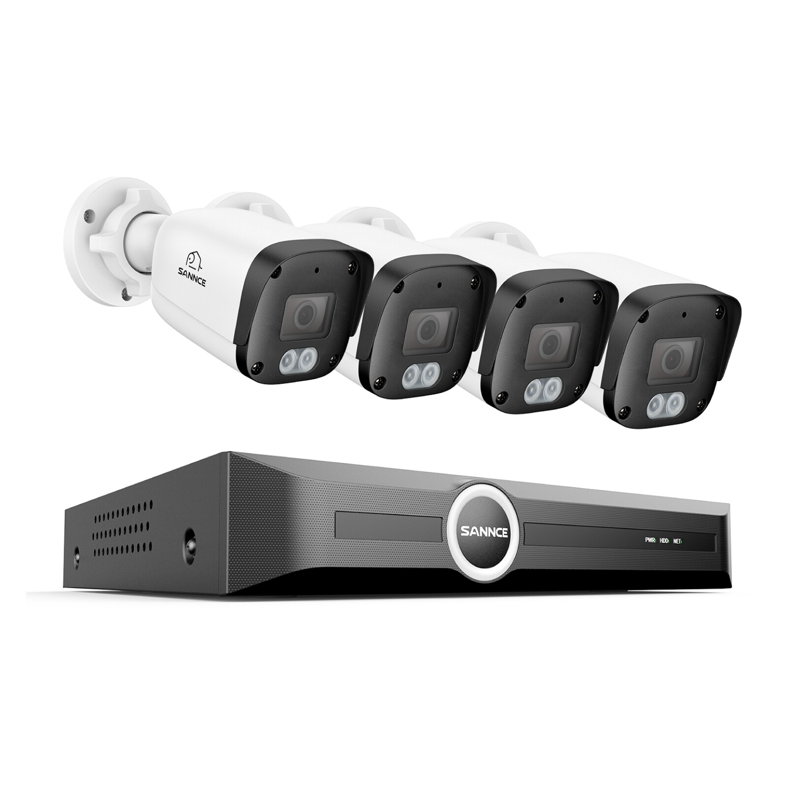 SANNCE 8CH 6MP NVR 5MP POE IP Security Camera System Audio Recording Ourdoor IR