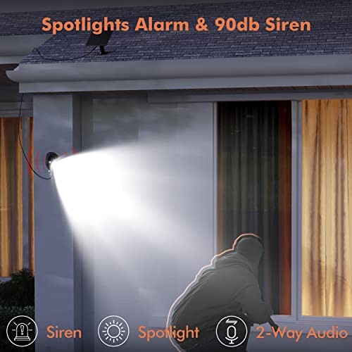 Upgrade Solar Camera Security Outdoor Wireless, 1 Pack Solar Camera Black