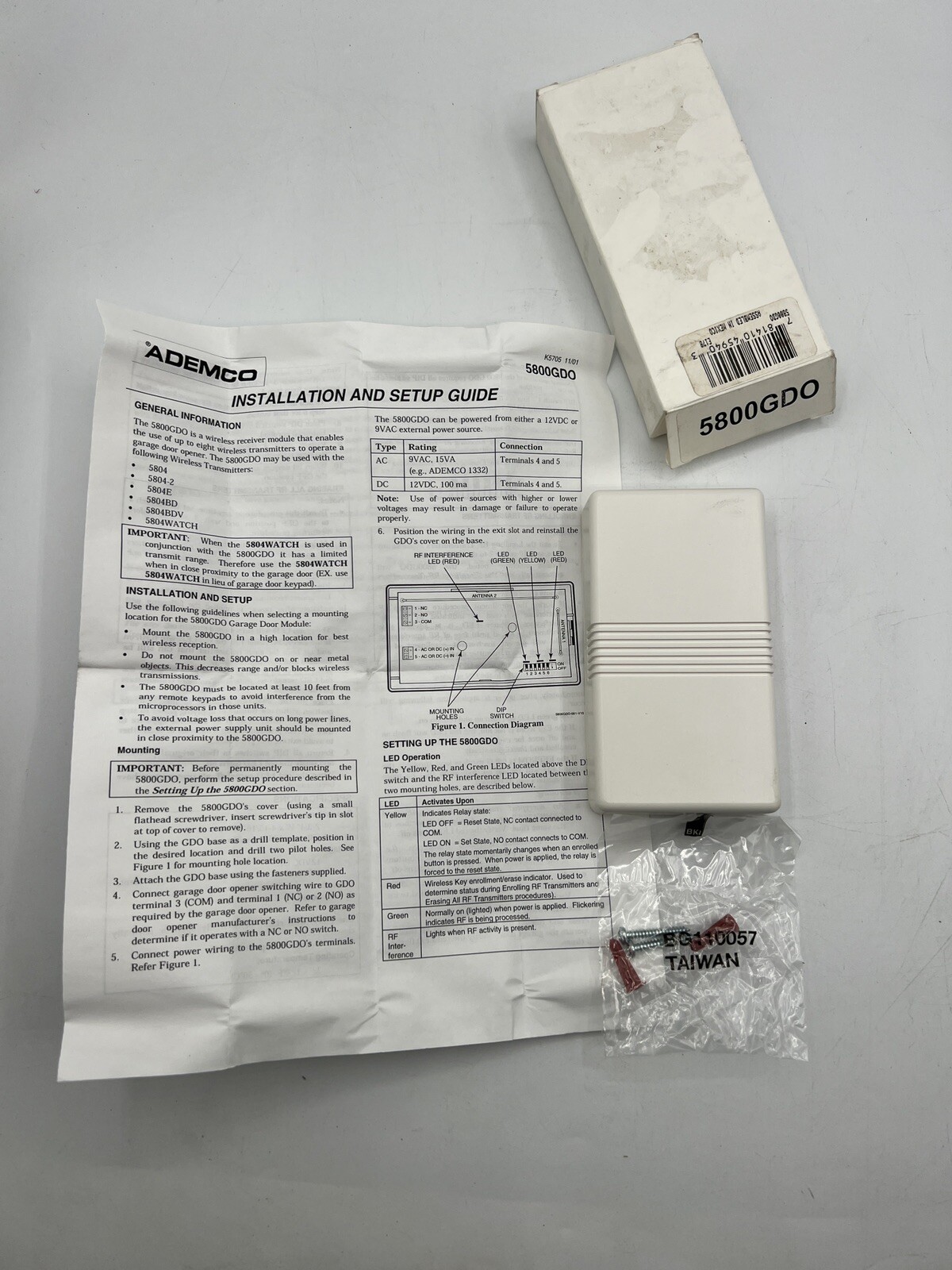 Honeywell Ademco 5800GDO Transmission Module