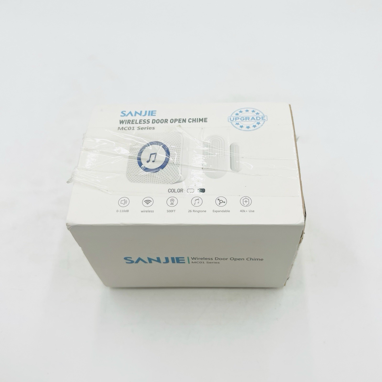 Door Chime,SanJie Wireless Sensor 3 Sensors + 2 Receiver White, White
