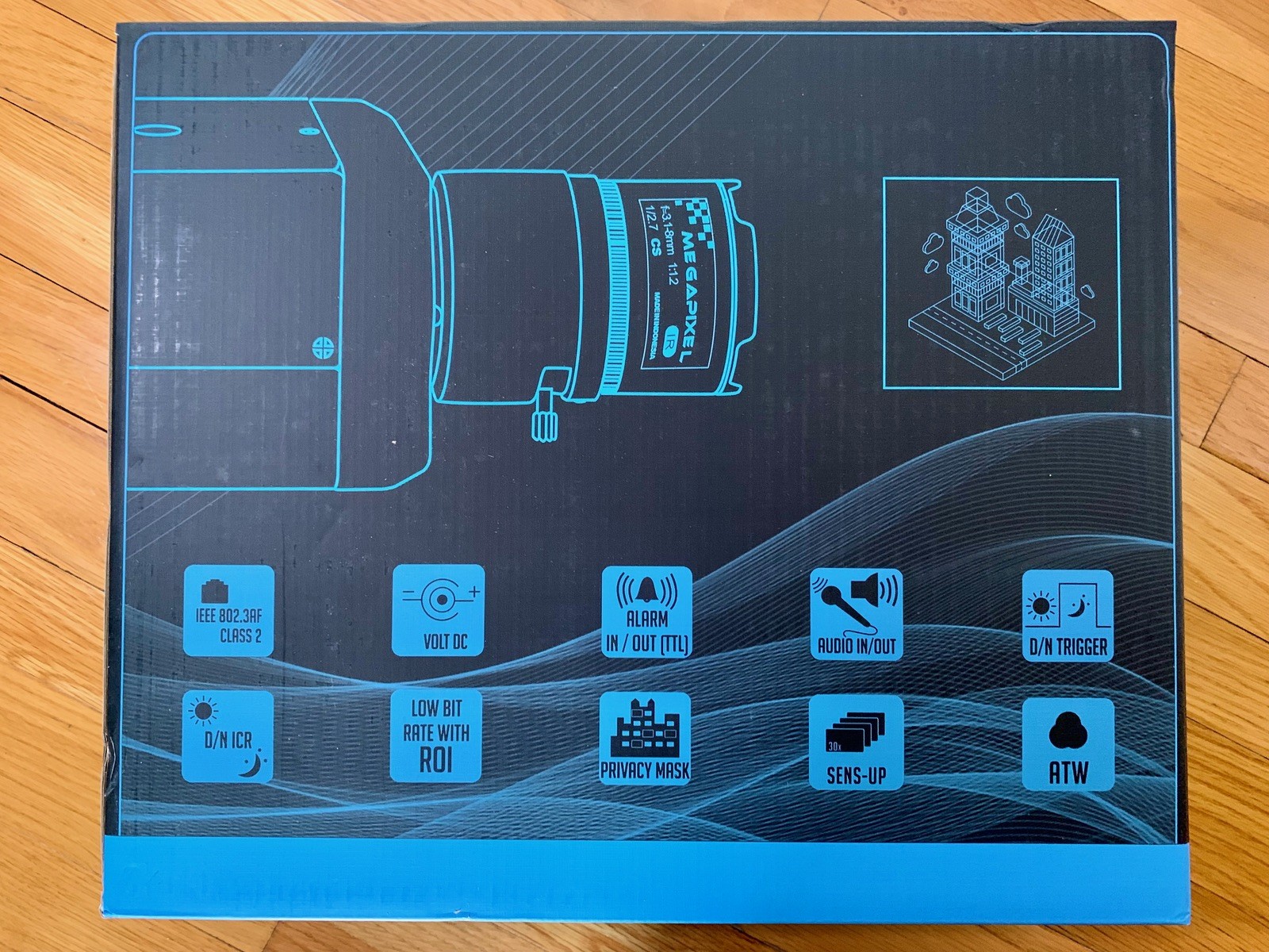 4K PoE Surveillance System, Dual Lens, Auto Tracking, PTZ, NV, DVR 1TB, 4 Camera