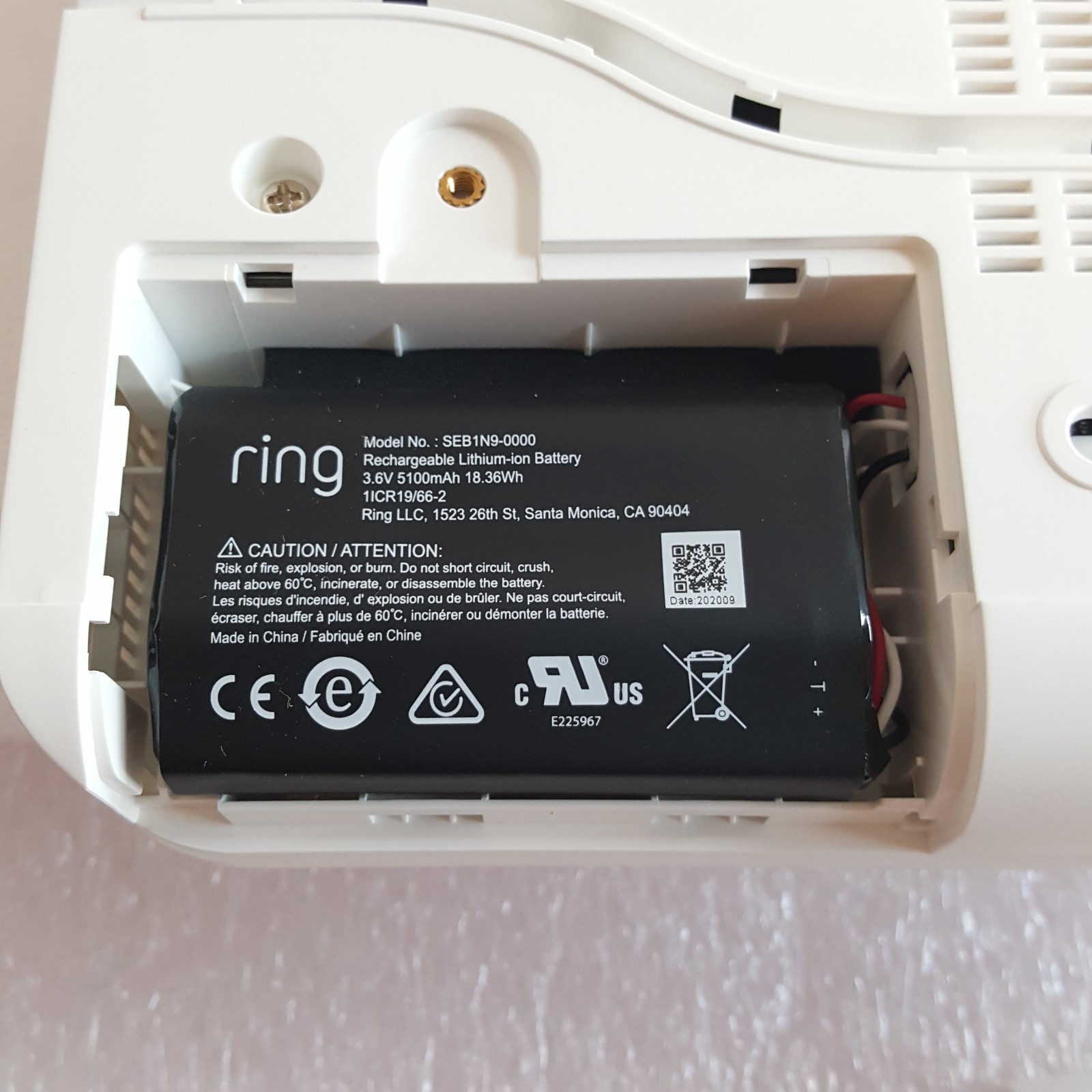 Ring Alarm Base Station US Z Wave+ 4HB1U9-0EN0 Gen 2 W/Power Cable WiFi-Indoor