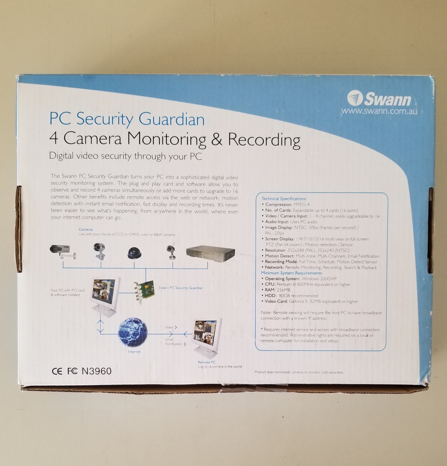 Swann Digital Video Security PCI Surveillance Card 4-Channels *New*