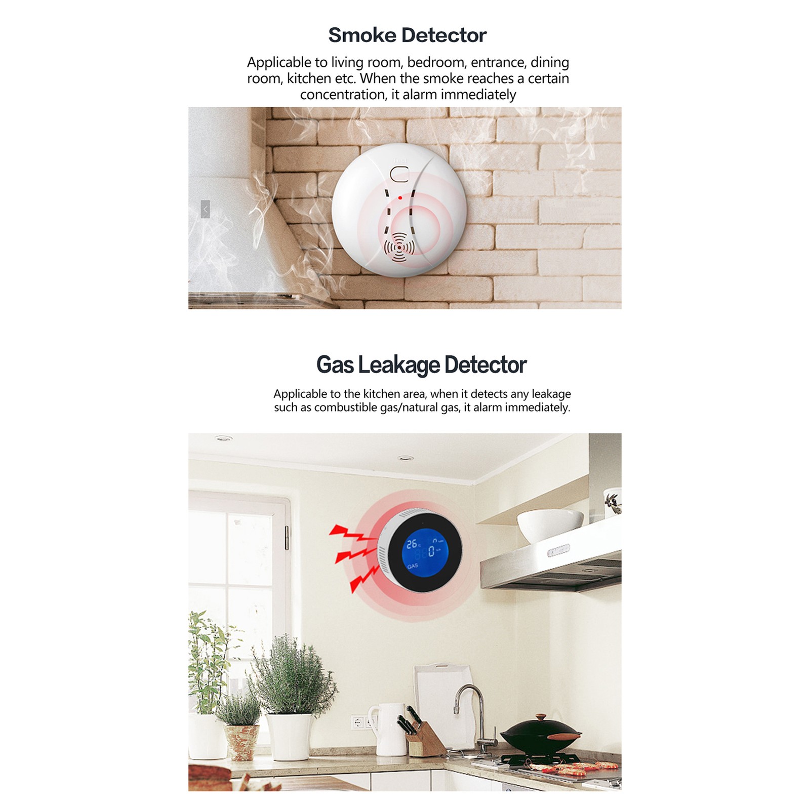 1-WiFi GSM Alarm System Tuya Smart Home LCD Display Security Alarm Support AEJL