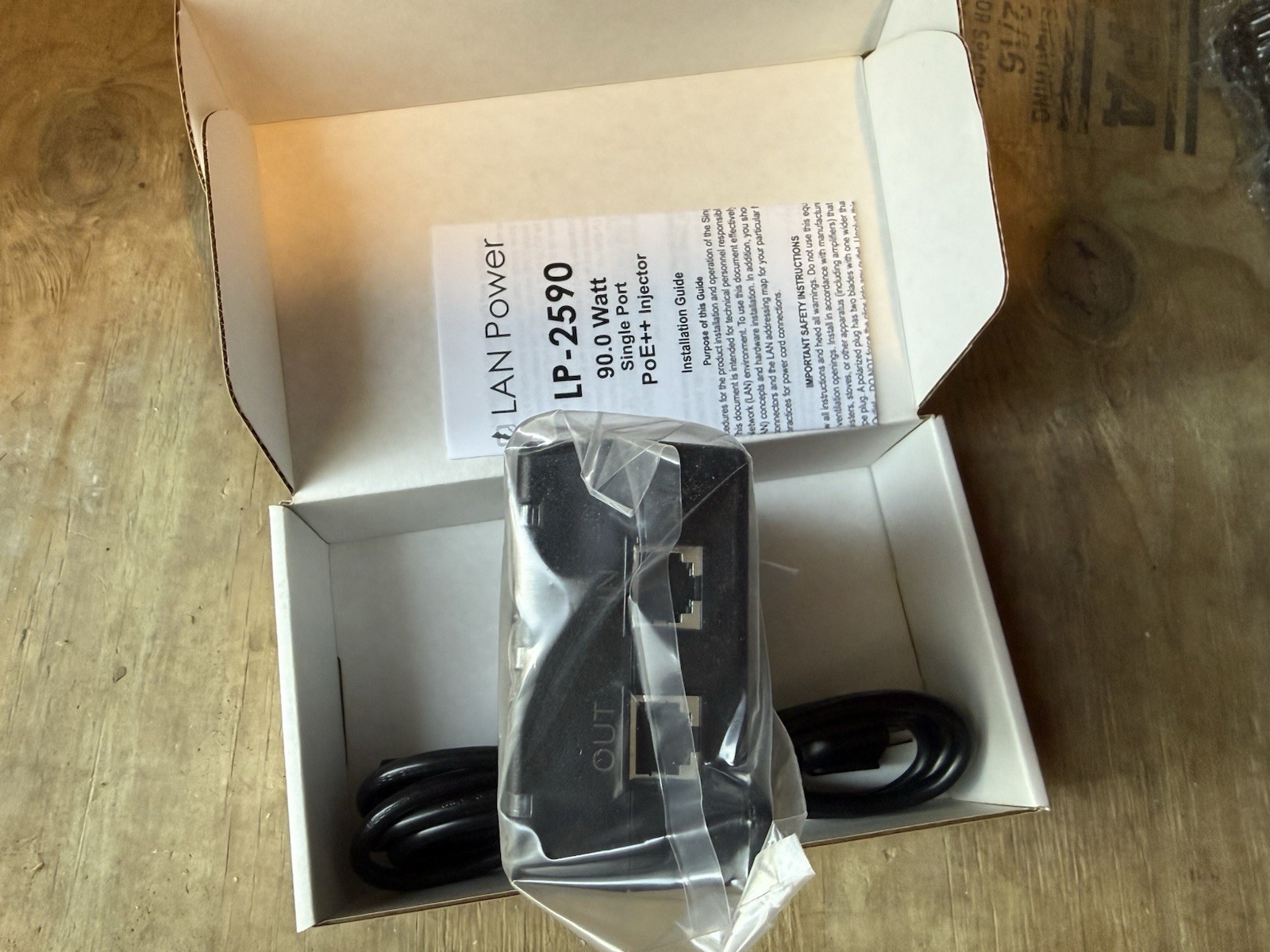 LAN-Power LP-2590 1 Port Ultra High Power PoE++ Injector IEEE 802.3bt-90 W