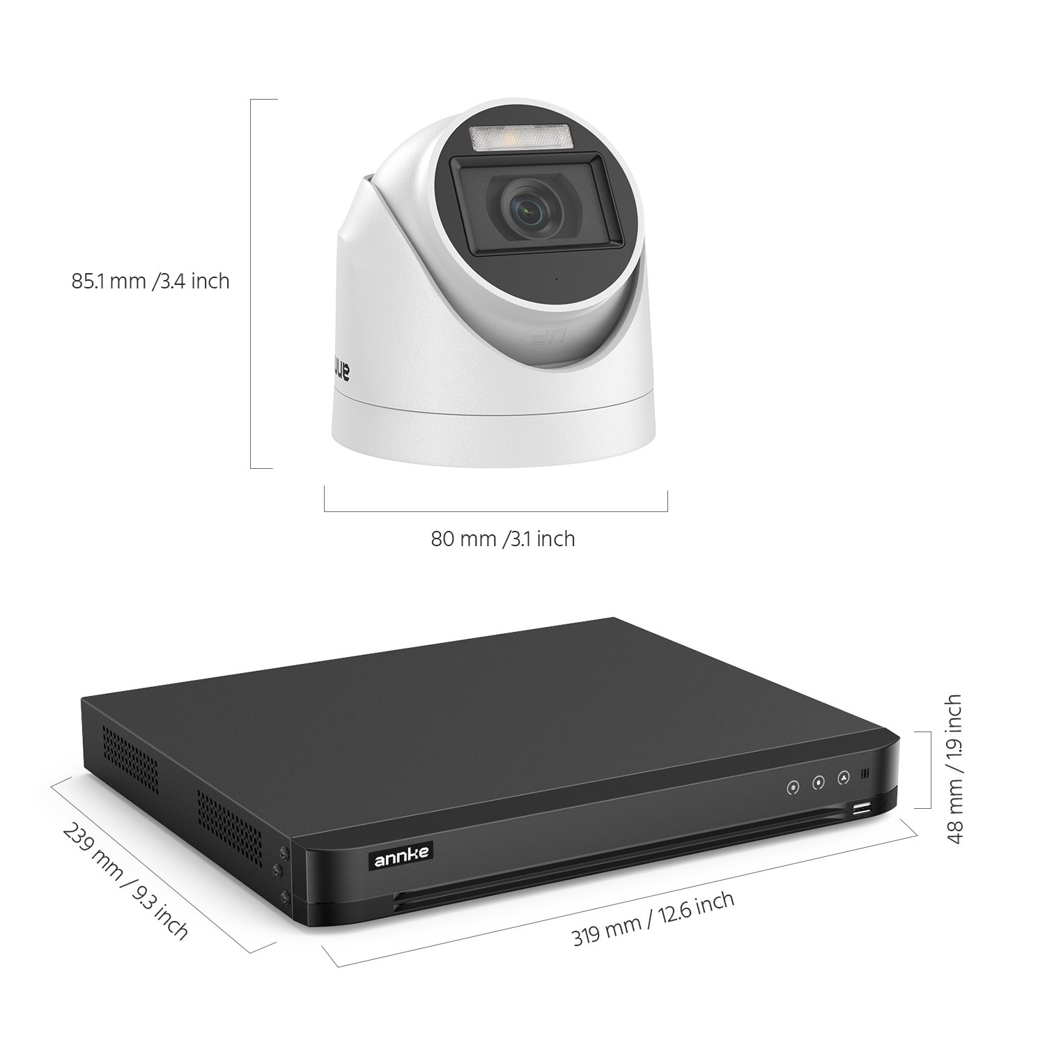 ANNKE 4K 16CH DVR 5MP Audio Security Camera System Color Night AI Motion H.265+