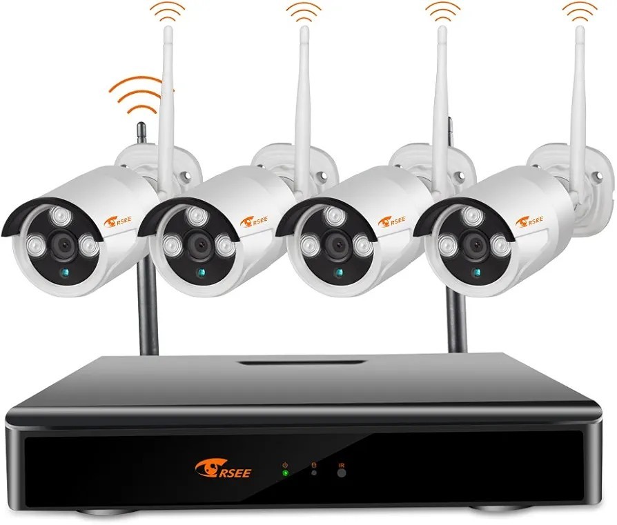 Corssee Wireless 4CH Wi-Fi DVR 1080p Surveillance System