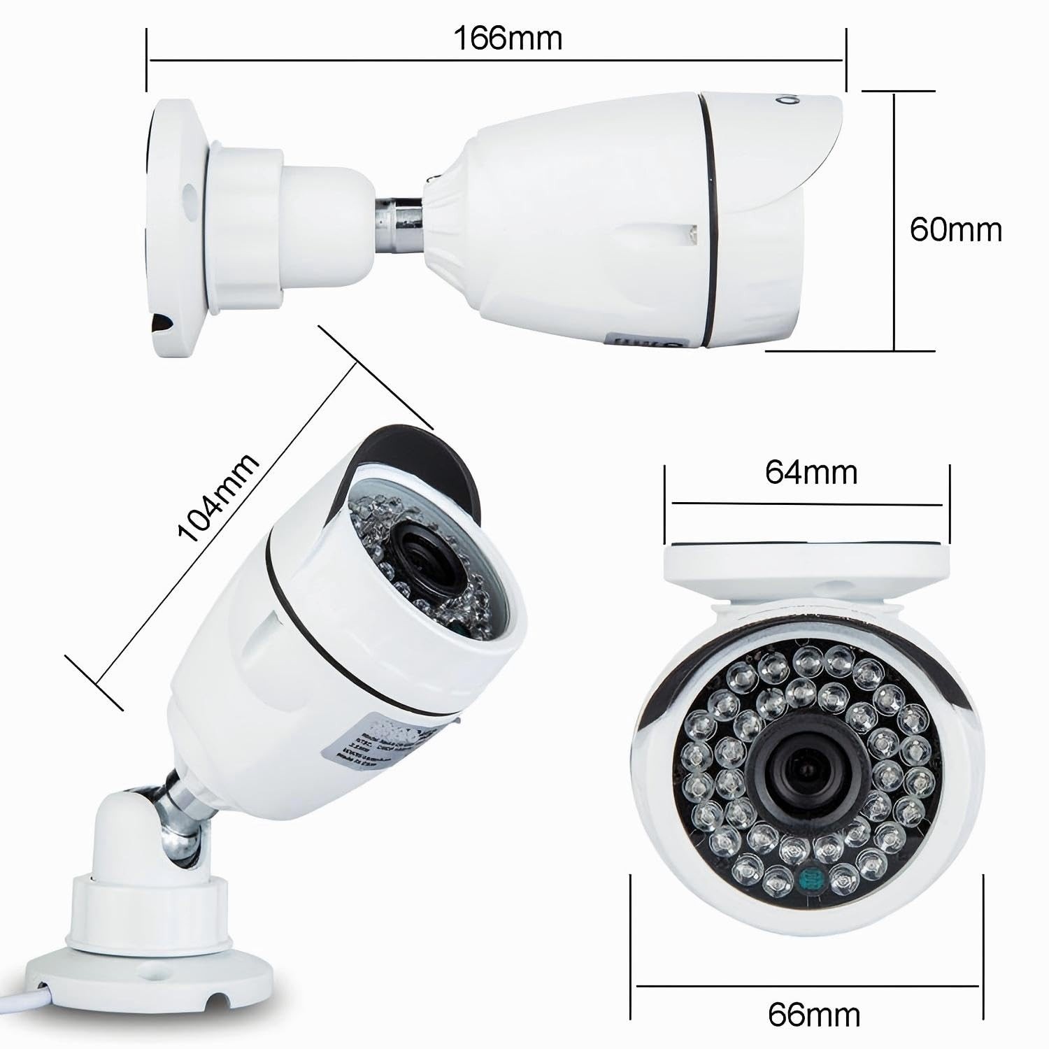 4 Channel Security Camera System 1080P DVR and 4pcs HD Weatherproof Cameras, …