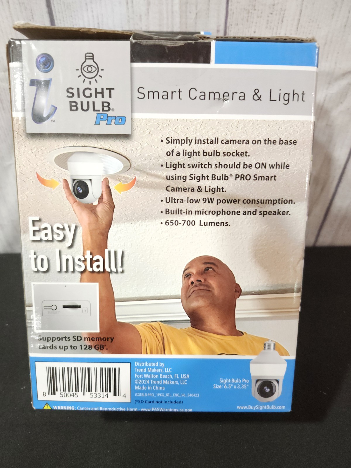 Sight Bulb Pro Wi-Fi Bulb Camera with Light, Motion Detection, Night Vision