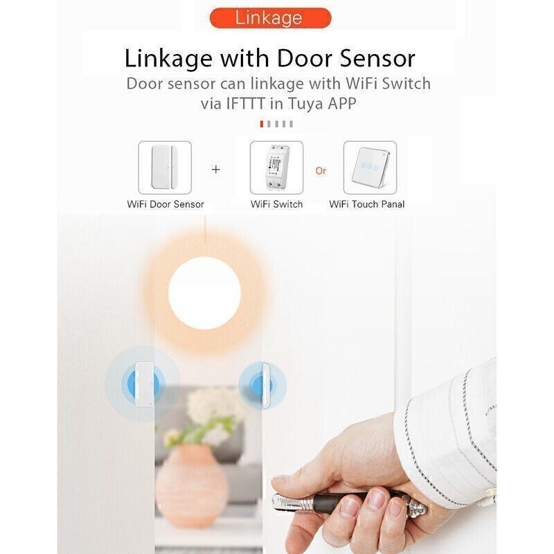 Tuya Smart WiFi Door Window Sensor Door Open/Closed Detector for Amazon Alexa