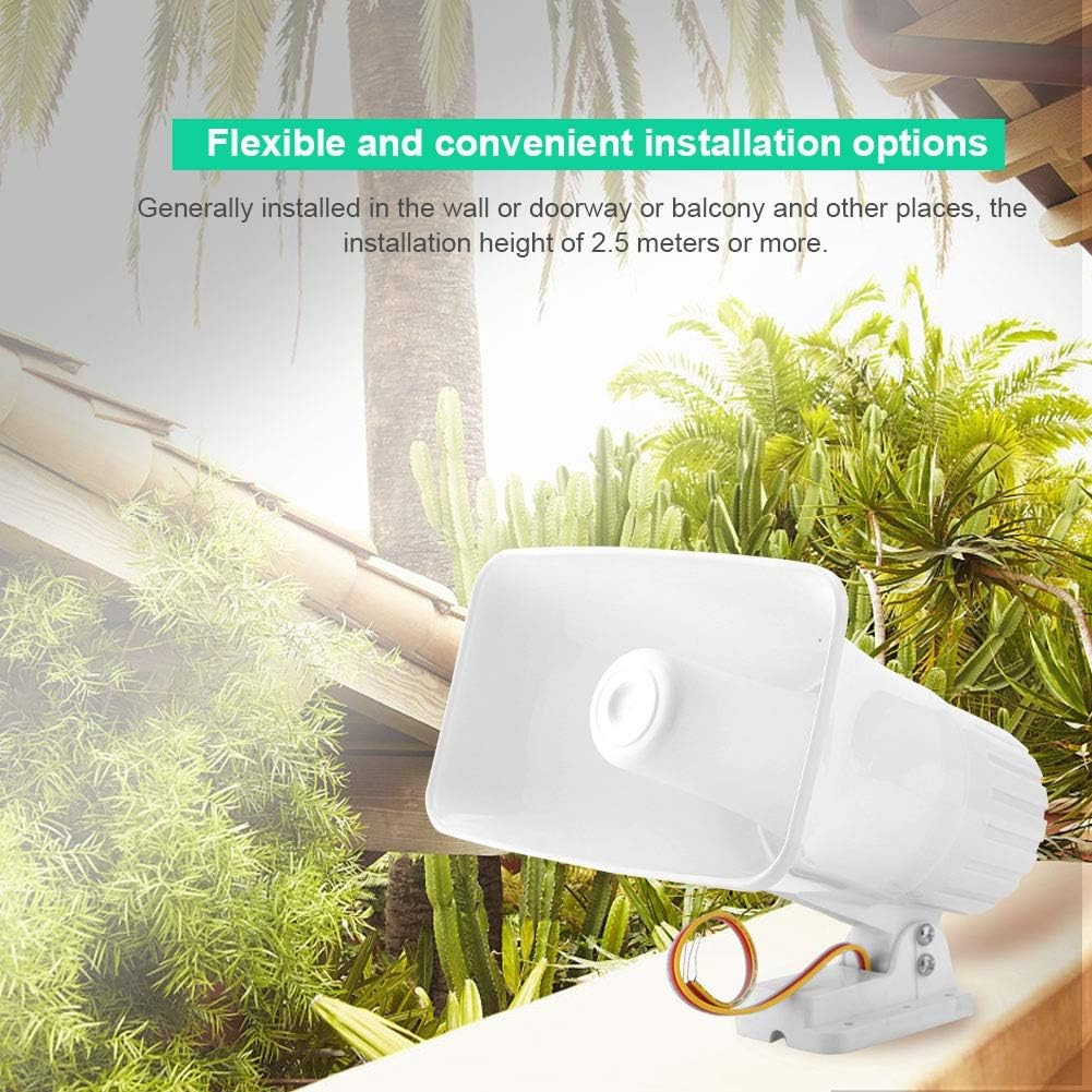 Alarm Siren, 150 Db DC12V Alarm Siren Dual Tone Wired Horn Siren Speaker for Ho