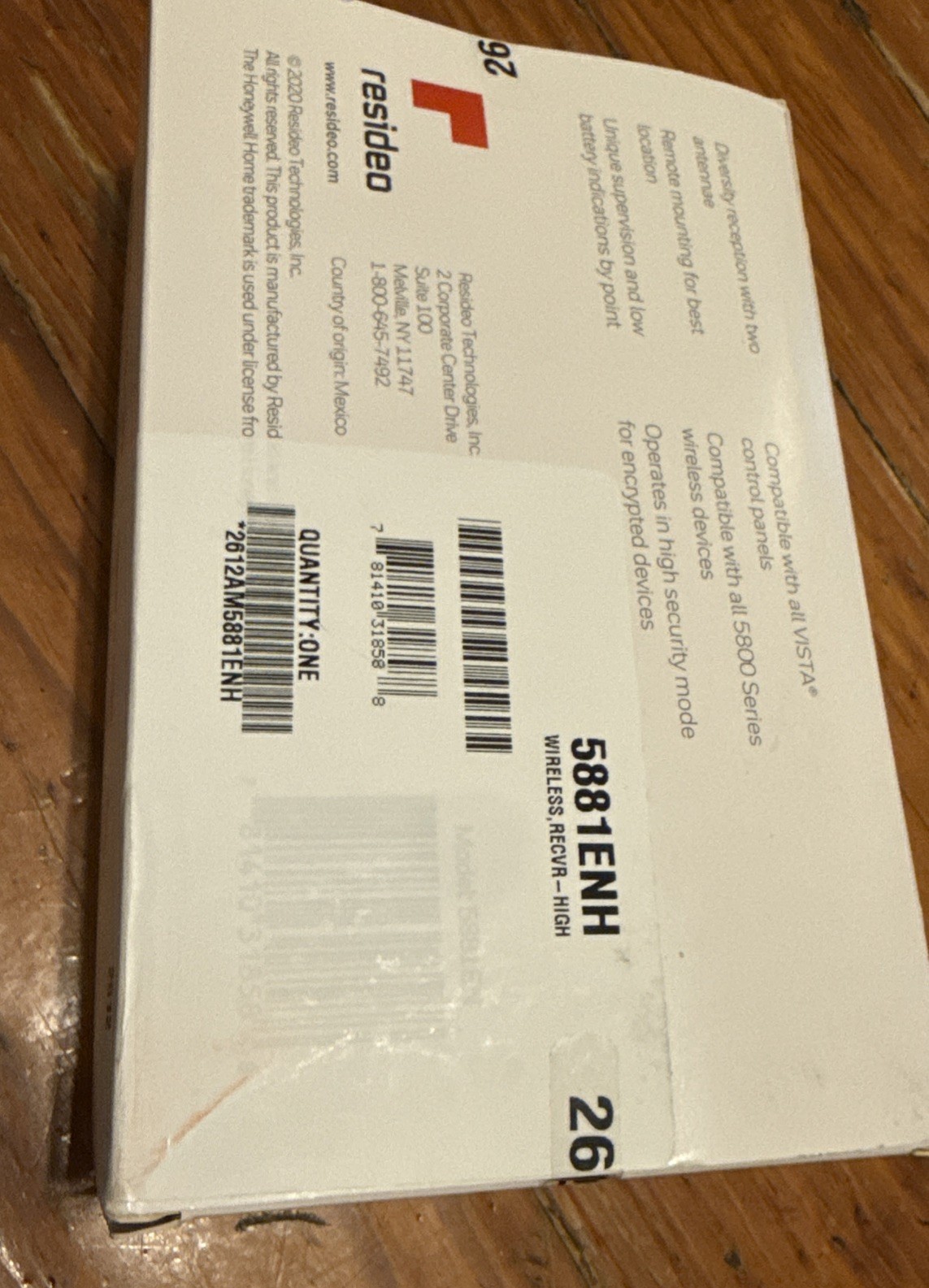 Brand New Honeywell 5881ENH Wireless High Receiver