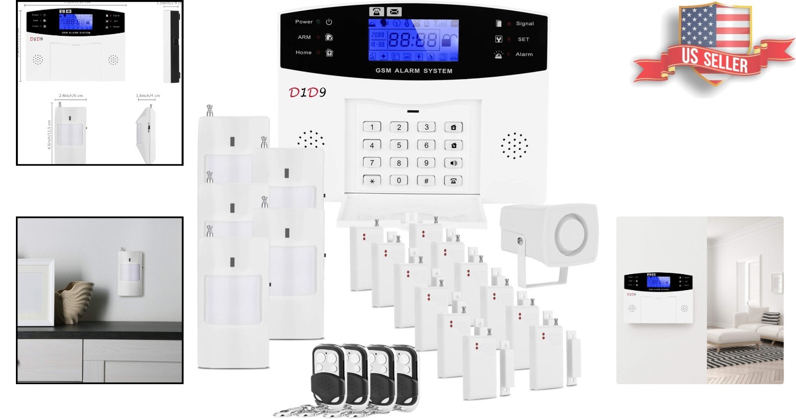 Comprehensive Wireless Burglar Alarm Kit for Smart Home Security & Monitoring
