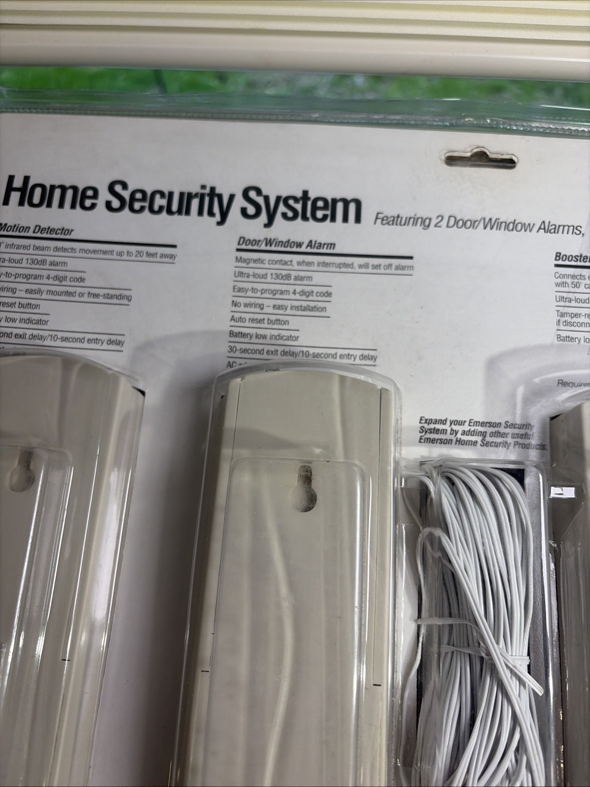 Emerson Home Security System 2 Alarms Motion Detector and Siren SMA0415P NEW