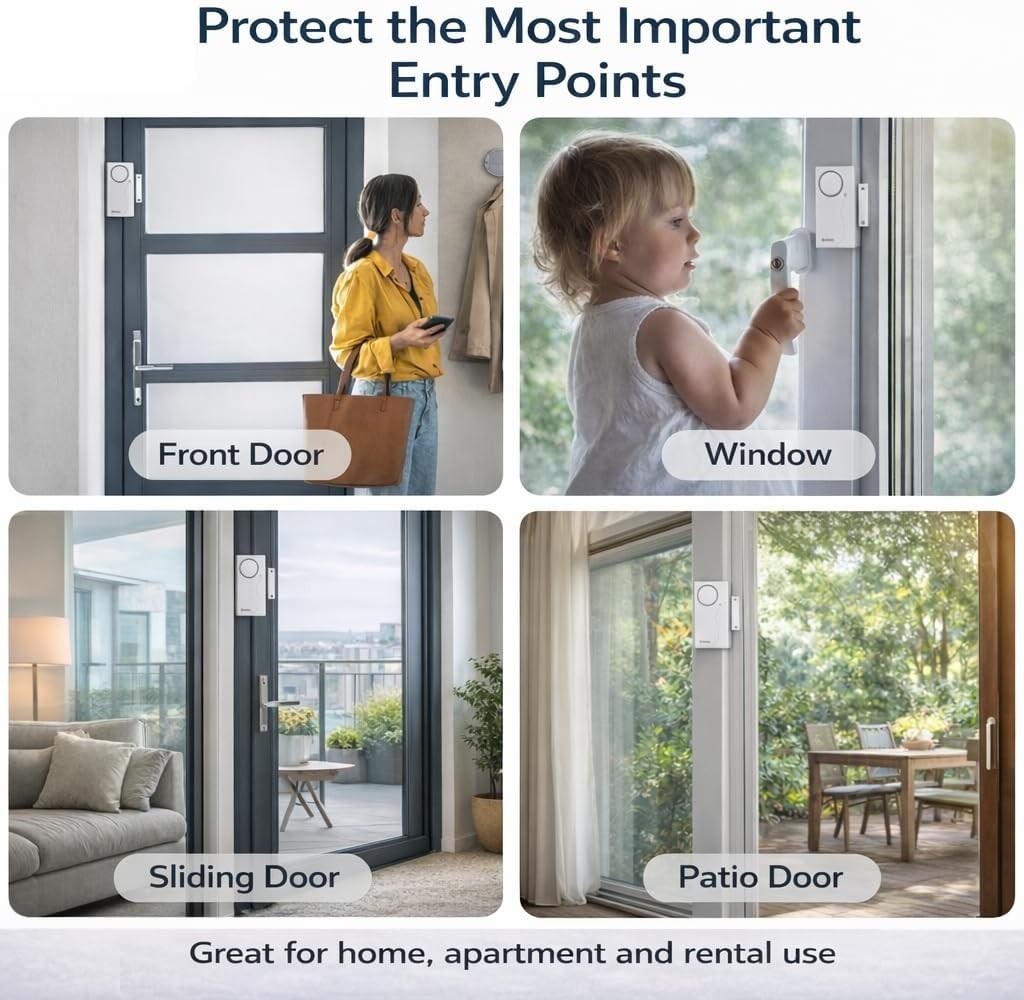 Child and Elderly Safety Wireless Alarm – Multi-Purpose 105dB Security Sensor