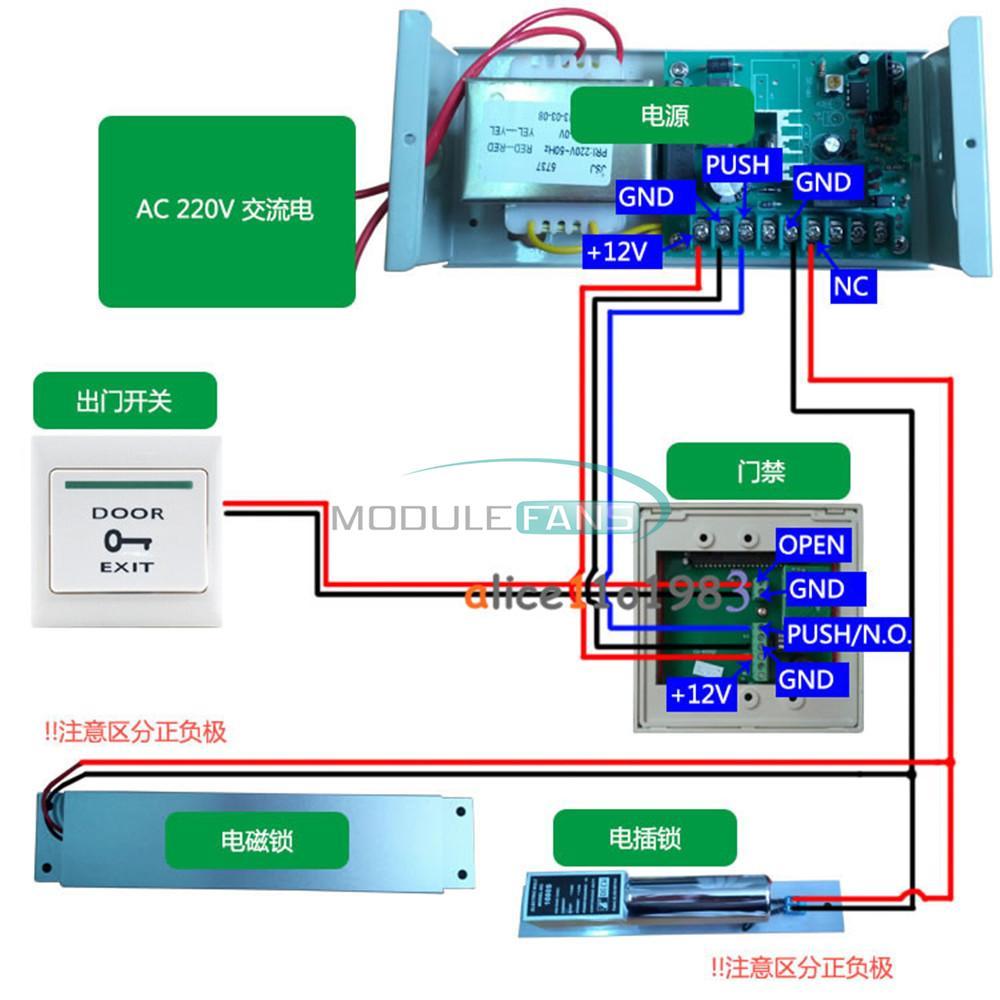 RFID Proximity Entry Door Lock Key Pad Access Control System 10 Keys 125KHZ