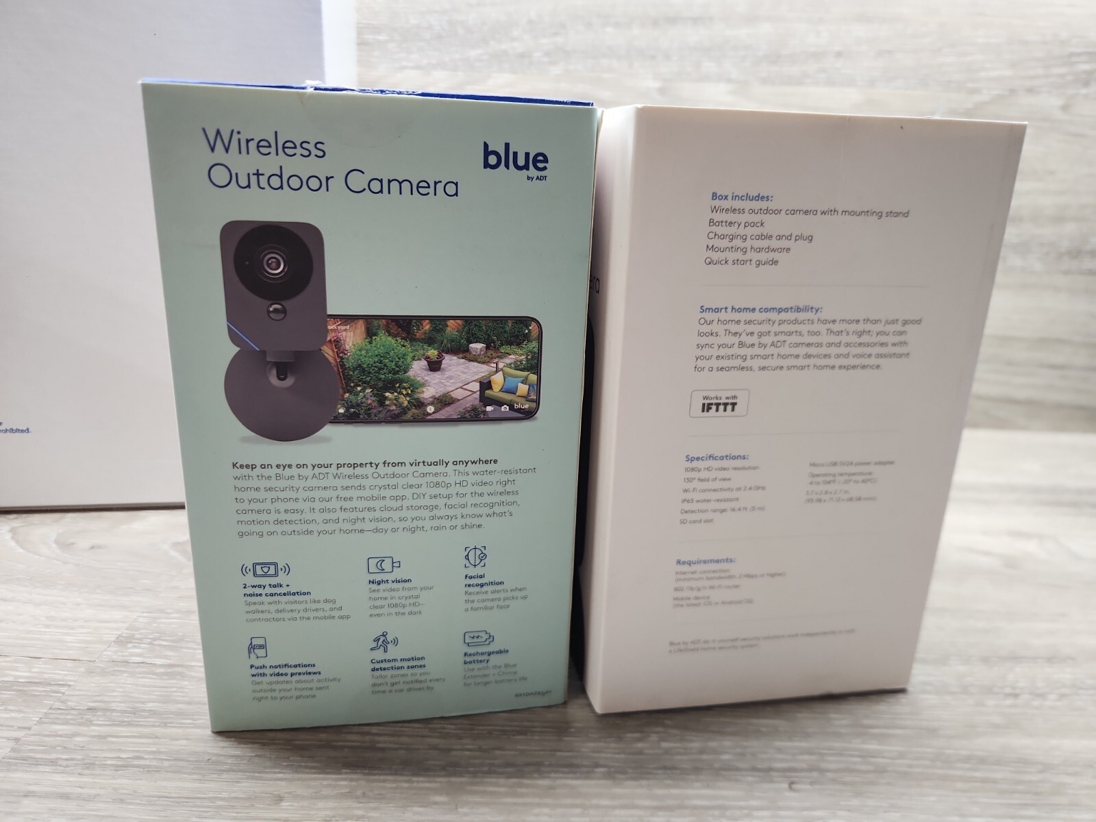 12 Pcs. Blue By ADT Smart Home Full Security System With Outdoor Camera-OPEN BOX