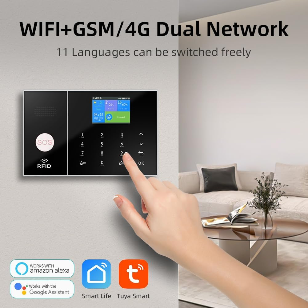 Wireless Home Alarm System, DIY Wifi Alarm System for Home Security with APP Ale