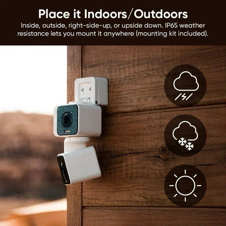 Wyze Duo Cam Pan Indoor/Outdoor IP65 2K 360° Pan/Tilt Smart Home Security Camera
