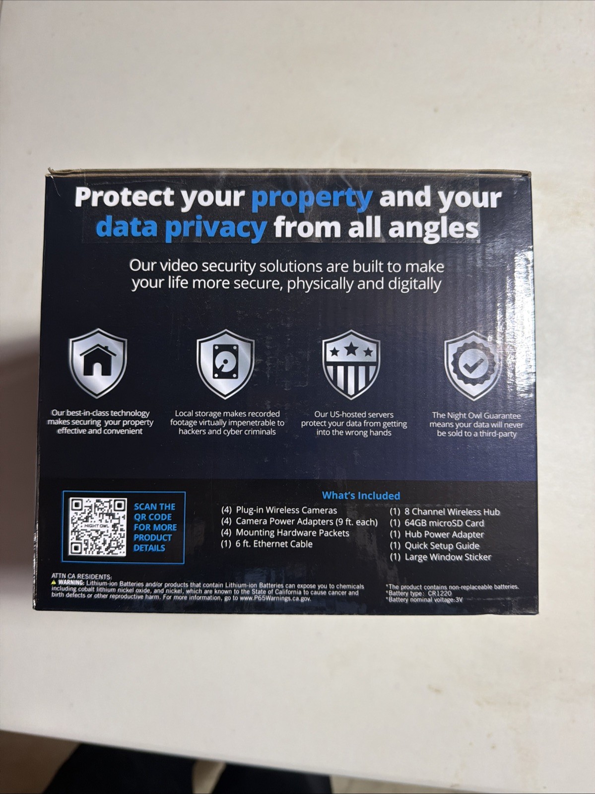 Night Owl 8-Ch, 4-Camera Indoor/Outdoor Plug-In Wi-Fi IP 4K 64GB Security System